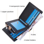 Baellerry Hombre Cartera Corta Multi-Tarjeta Monedero De Piel De Gran Capacidad Con Cremallera - Imagen 5
