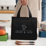 Versión horizontal Bolsa de aislamiento impermeable gruesa Bolsa de almuerzo de tela Oxford Bolsa de asas, Horizontal Version Love - Imagen 5