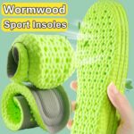 Plantillas para correr con desodorante de ajenjo, almohadilla ortopédica transpirable con espuma viscoelástica para zapatos, 40 - Imagen 2