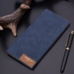 DEABOLAR Cartera larga para hombre de gran capacidad Cartera suave con paneles ultrafinos
