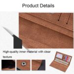 DEABOLAR Cartera larga para hombre de gran capacidad Cartera suave con paneles ultrafinos - Imagen 4