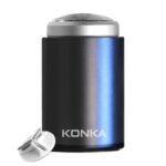 KONKA Mini maquinilla de afeitar portátil al aire libre a prueba de agua para hombres, Black+1 Knife Head