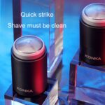 KONKA Mini maquinilla de afeitar portátil al aire libre a prueba de agua para hombres, Black - Imagen 3