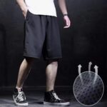 Pantalones cortos deportivos de seda de hielo de secado rápido de verano para hombre, XL