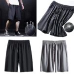 Pantalones cortos deportivos de seda de hielo de secado rápido de verano para hombre, XL - Imagen 2