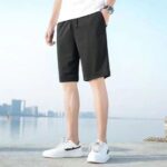 Pantalones cortos deportivos de seda de hielo de secado rápido de verano para hombre, M - Imagen 7