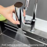 Conector de caño de cascada de lluvia voladora multifuncional, grifo de cocina, chapoteo, burbujeador giratorio Universal, Black - Imagen 3