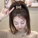 Accesorios para el cabello con lazo para mujer, banda elástica para el cabello, sin marcas de corbata, banda de goma - Imagen 4