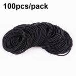 100 unids/bolsa accesorios elásticos para el cabello Anillo de nailon para el cabello cuerda para el cabello banda de goma diadema