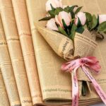Material de embalaje de flores de regalo de periódico inglés de piel de vaca retro - Imagen 3