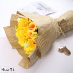 Material de embalaje de flores de regalo de periódico inglés de piel de vaca retro - Imagen 6