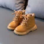 Botas Martin para niños Botas de cuero cálidas acolchadas Zapatos de algodón simples, 22