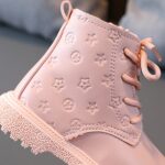 Botas Martin para niños Botas de cuero cálidas acolchadas Zapatos de algodón simples, 21 - Imagen 5