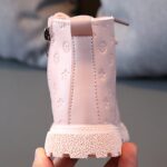 Botas Martin para niños Botas de cuero cálidas acolchadas Zapatos de algodón simples, 21 - Imagen 7