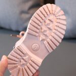 Botas Martin para niños Botas de cuero cálidas acolchadas Zapatos de algodón simples, 21 - Imagen 8