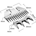 HILDA Power Wool Tijeras Cuchillas Para Empujadores De Lana, 9 Toothed Straight Blade - Imagen 3