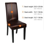Funda para silla siamesa elástica para el hogar, fundas impermeables para taburete de asiento de Hotel de cuero PU - Imagen 3