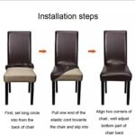 Funda para silla siamesa elástica para el hogar, fundas impermeables para taburete de asiento de Hotel de cuero PU - Imagen 4