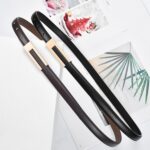 Cinturón fino para mujer, ropa decorativa de cuero, cinturón versátil de cintura delgada - Imagen 2