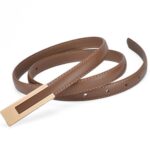 Cinturón fino para mujer, ropa decorativa de cuero, cinturón versátil de cintura delgada - Imagen 3