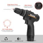 Taladro eléctrico para el hogar HILDA Taladro de iones de litio de 12 V con cargador y batería, enchufe de la UE, Plastic Packing - Imagen 4