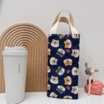 Funda protectora de lona para termo, bolsa de mano Universal para botella de agua, bolsa portátil para taza de agua, Blue Dog