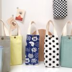 Funda protectora de lona para termo, bolsa de mano Universal para botella de agua, bolsa portátil para taza de agua, Blue Dog - Imagen 2