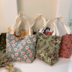 Bolso floral retro Bolso casual Bolso de pana de gran capacidad, Yellow Daisy - Imagen 2