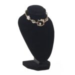 Soporte de gamuza para retrato, modelo de cuello, soporte para collar, Estante de presentación de joyería, 16 x 10cm