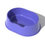 Bandeja de arena abierta Perrera de plástico para mascotas de gran capacidad, Round Purple