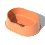 Bandeja de arena abierta Perrera de plástico para mascotas de gran capacidad, Round Orange