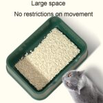 Bandeja de arena abierta Perrera de plástico para mascotas de gran capacidad, Round Purple - Imagen 3
