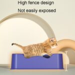 Bandeja de arena abierta Perrera de plástico para mascotas de gran capacidad, Square Orange - Imagen 8