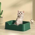 Bandeja de arena abierta Perrera de plástico para mascotas de gran capacidad, Round Purple - Imagen 10