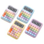 Calculadora de teclado flexible de dopamina de 12 bits Calculadora de estudiantes de oficina de color caramelo, Colorful Button Yellow - Imagen 2