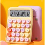 Calculadora de teclado flexible de dopamina de 12 bits Calculadora de estudiantes de oficina de color caramelo, Colorful Button Sky Blue - Imagen 4