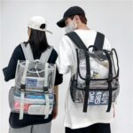 Mochila de viaje impermeable al aire libre informal de gran capacidad de PVC transparente - Imagen 4