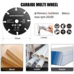 Herramientas de molienda HILDA Accesorios para amoladoras angulares de iones de litio, Dry Cutting Blade - Imagen 5
