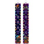 Banner de copla de doble propósito con impresión a doble cara con luces LED navideñas de Halloween, 180 x 250 cm