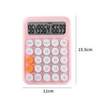 Calculadora de teclado mecánico de 12 dígitos Pantalla de calculadora de exámenes para estudiantes de oficina, Monochrome Buttons White Black - Imagen 3