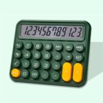 Calculadora de teclado mecánico de 12 dígitos Calculadora de botones grandes y linda, Large Yellow, Large Green, Large Pink