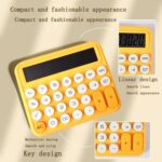 Calculadora de teclado mecánico de 12 dígitos Calculadora de botones grandes y linda, Large Yellow, Large Green, Large Pink - Imagen 5