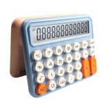 Calculadora de teclado mecánico de 12 dígitos Calculadora de botones grandes y linda, Large Yellow, Large Green, Large Pink - Imagen 8