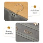 Bolsa colgante para almacenamiento de joyas de 48 rejillas, bolsa organizadora de joyas de doble cara tejida Mon, 48-grid - Imagen 4
