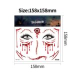 Etiqueta engomada del tatuaje impermeable de la cicatriz de Halloween pegatinas de terror de cara simulada, RM-037, RM-038, RM-039, RM-040, RM-041, RM-042, RM-043, RM-044, RM-045, RM-046 - Imagen 3