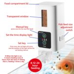 XINMA F-01 400ml pecera dispositivo de alimentación automática acuario temporizador inteligente alimentador de peces de alta capacidad - Imagen 4