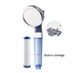 Cabezal de ducha con filtro de agua, refuerzo de filtro de algodón PP para el hogar, descarga de loto de mano, Sky Blue - Imagen 4