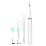 Juego de limpieza de dientes con eliminación de cálculo y escalador dental eléctrico 6 en 1, White Basic
