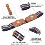 Cinturón elástico Invisible ajustable sin hebilla para niños de 2,5 cm de ancho para niños y niñas, Style 4 - Imagen 4