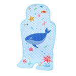 Alfombrilla para cochecito de bebé, cojín para asiento, asiento de seguridad, cojín de seda helada, Universal Blue Whale